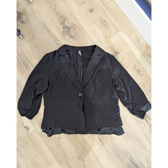 Sz 2XL Vanity 3/4 Sleeve Blazer w/ Ruffle Hem - Picture 15 of 15